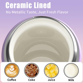 Mininoo Kids Water Bottle for School - 16 oz Stainless Steel Insulated Water Bottle with Ceramic-Lined, Leakproof Straw Lid & Beaded Handle for Girls & Boys