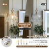 Mini Vintage Crystal Pendant Light - Brass Gold Clear Glass,