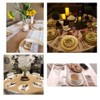 DECORA 4 X8 Inch Hessian Burlap Lace Jute Cutlery Pocket