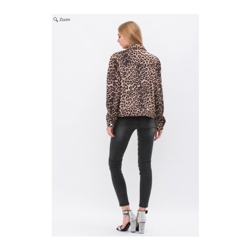 Vocal Womens Long Sleeve Animal Print Jacket (X-Large)