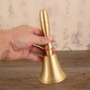 Hand Call Bell Easy Cleaning Portable Brass Material 13x6.5cm Decorative
