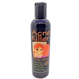 Acne Killer Liquid African Black Soap Body Wash Conditions Skin and Cleanses Pores - 4 floz