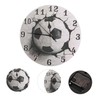 WOONEKY Silent Non Ticking Soccer Wall Clock Modern Decorative Analog