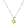 Philip Jones Sterling Silver Yellow Necklace Created with Zircondia® Crystals