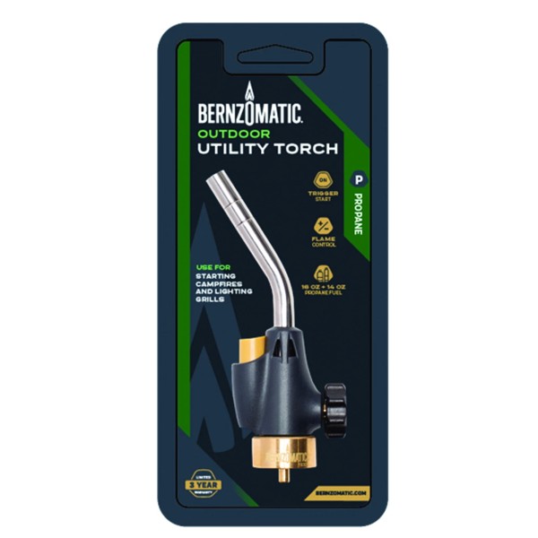 Unbranded FireStarter Utility Torch with Trigger-Start Ignition and Webbed Flame