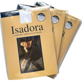 Generic 3 Pairs Sheer Women Pantyhose - Isadora (Queen (150-225 lbs), White), Large