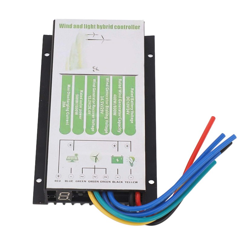 Wind Solar Hybrid Charge Controller 12V 24V Battery Auto PWM