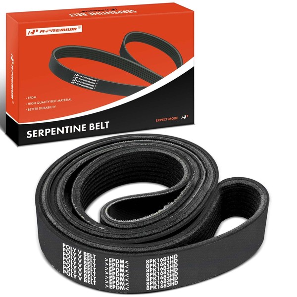 A-Premium Heavy-Duty Serpentine Drive Belt Compatible with Freightliner XC 2002-2003,