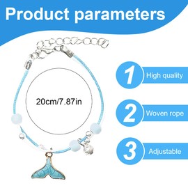 MenYiYDS Pack of 11 Children's Friendship Bracelets Girls Bracelets Jewellery Adjustable Braided Bracelets for Birthday Party Girls Jewellery Gifts (Ceramic Beads)