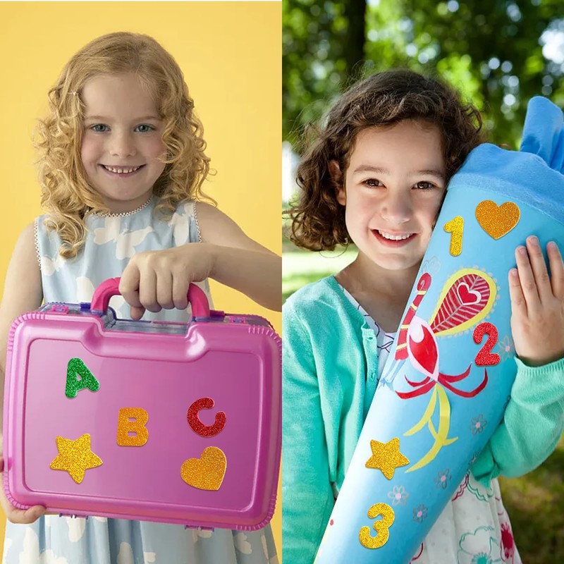 128pcs Schulkind Schulanfang Geschenke，Sticker Aufkleber für Einschulung Deko DIY Handwerk（mit