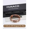 Feraco Copper Bracelet for Men 3X Strength,Magnetic Therapy Bracelet Copper