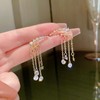 Dainty Rhinestone Crawler Earrings Climber Ear Cuff Star Dangle Earrings