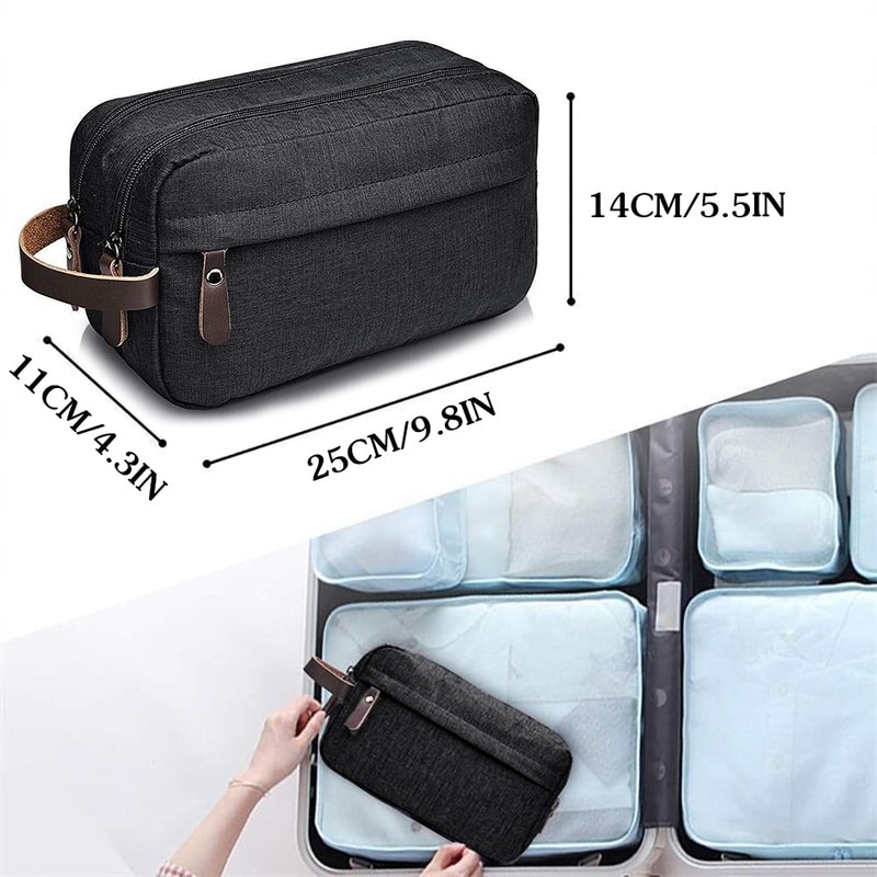 Toiletry Bag for Men, Water Resistant Shaving Cosmetic Bag Large