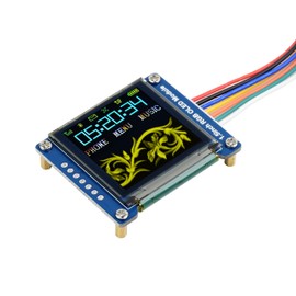 1.5inch RGB OLED Display Module, 128x128 Pixels 16-bit High Color (65K Colors) 1351 Driver, SPI Interface, Compatible with Arduino Raspberry Pi Ardui Jetson Nano STM32,etc.