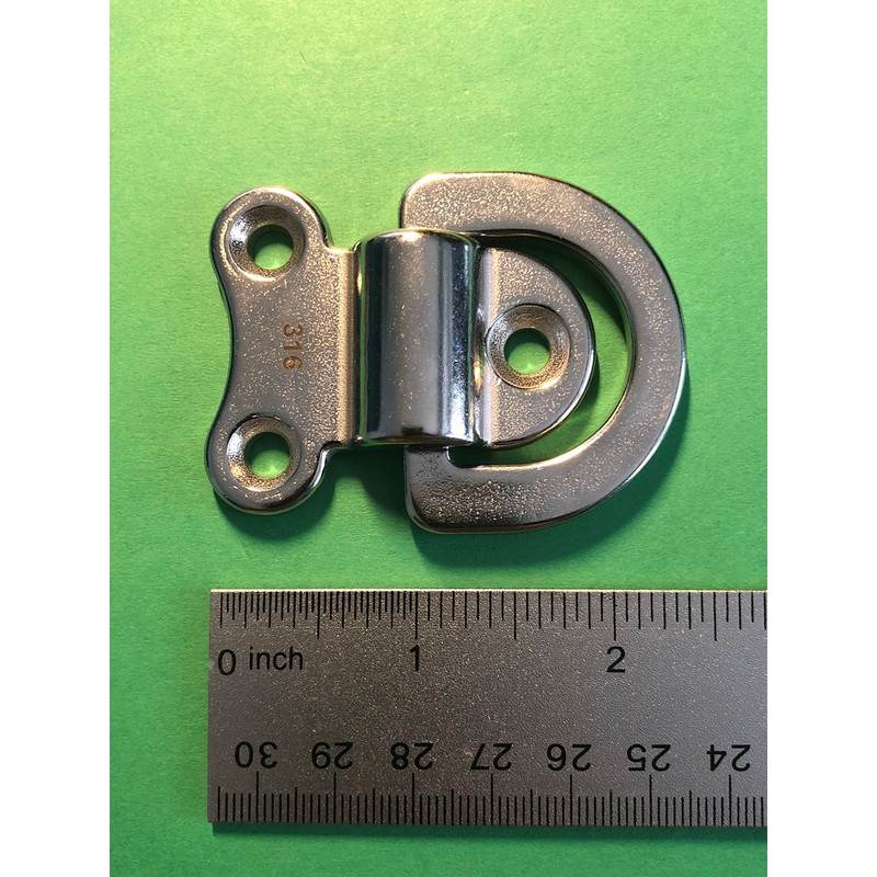 US STAINLESS Stainless Steel 316 Folding Pad Eye D Ring