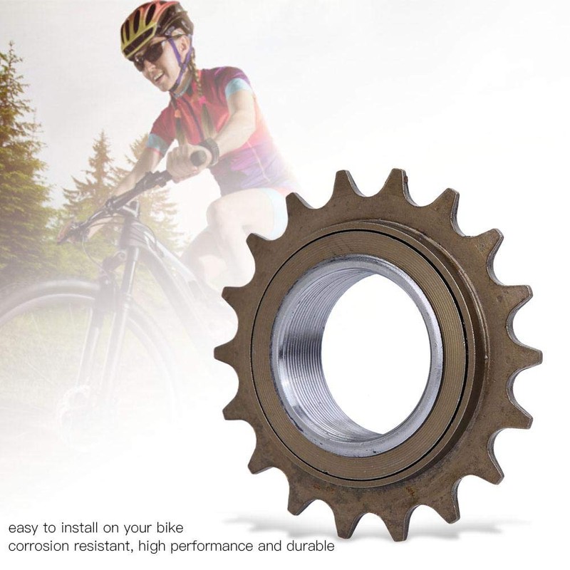 Elprico Bicycle Freewheel, 18 Teeth Bicycle Freewheel Sprocket Single Speed