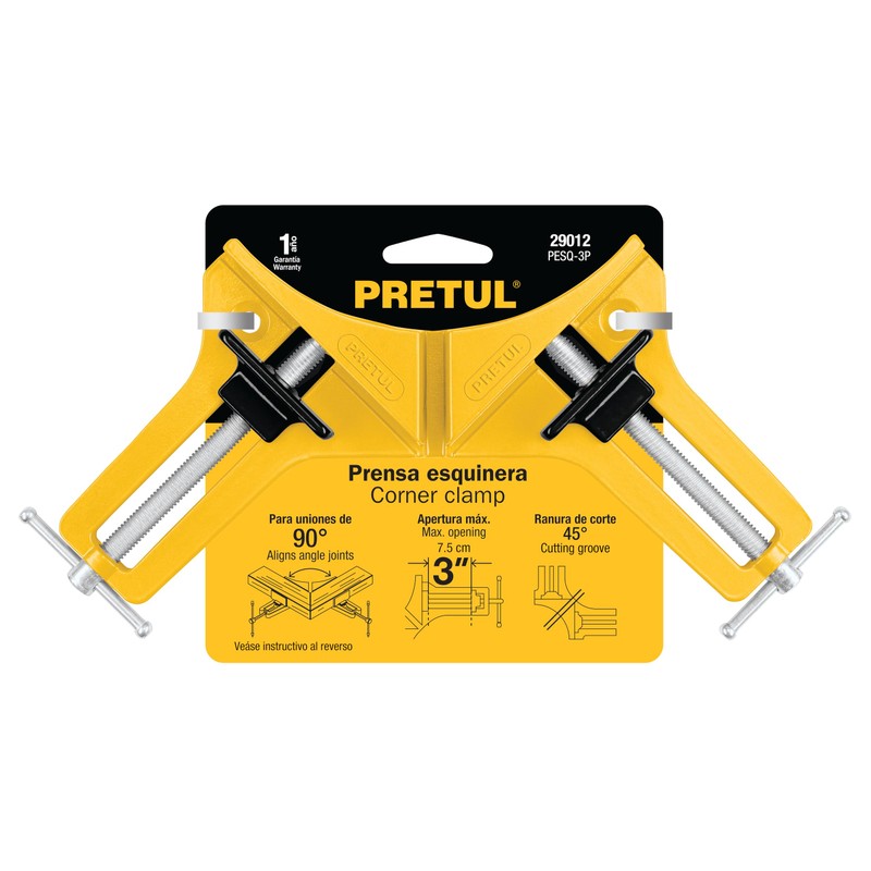 Pretul PESQ-3P, Prensa esquinera de 3" cuerpo aluminio