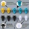 Clips Plastica per Auto, 60 Pezzi Rivetti in Plastica per