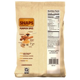STAUFFERS Pumpkin Spice SNAPS Cookies - 14oz Bag - Pumpkin Spice Flavored Cookies with No High Fructose Corn Syrup, Artificial Flavors or Colors