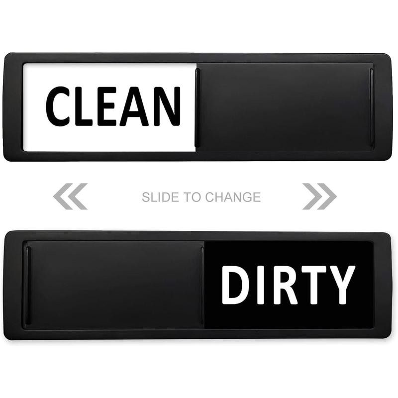 Clean Dirty Sign, Non-Scratching/Super Strong Soft with Double-Sided Adhesives/Easy to