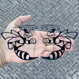 Custom Hornet Badges Emblem BEE (2) Blue Eye BADGES Fender Angry  Aggressive