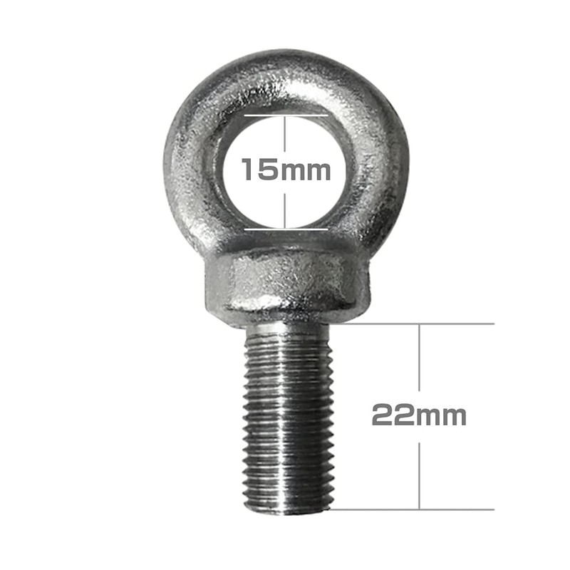Eye Bolt with Spring & Flat Washer 7/16H20UNF Neck 22mm