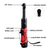 Autojare 3/8'' High Torque Electric Ratchet Wrench Kit, Extended Cordless