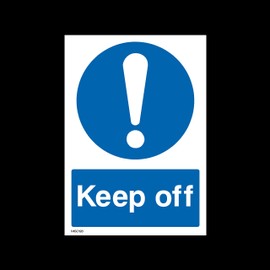 Keep off Plastic Sign with 4 Pre-Drilled Holes (MISC128) - No Parking, Private Property, Access, Disabled Parking, Vehicle, Warning