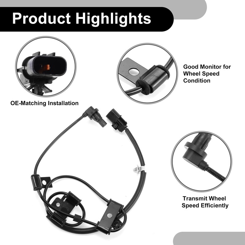 Partuto ABS Wheel Speed Sensor Front Right ABS Sensor Anti-lock