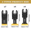 Trivd Frol 15 PCS Titanium Oscillating Saw Blades Metal Cutting,
