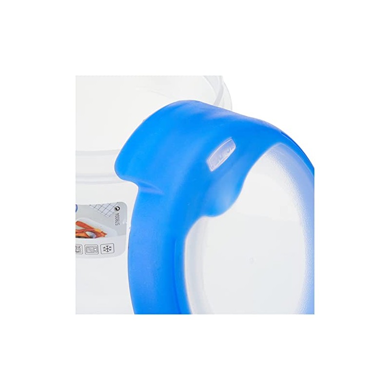 Curver Food Container Round 0,4l in Transparent/Blue, 15 x 10