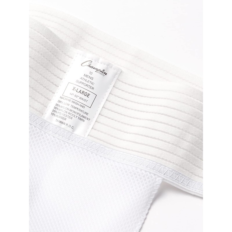 Champion Sports Herren Athletic Supporter, Herren, 10LG, weiß, Large