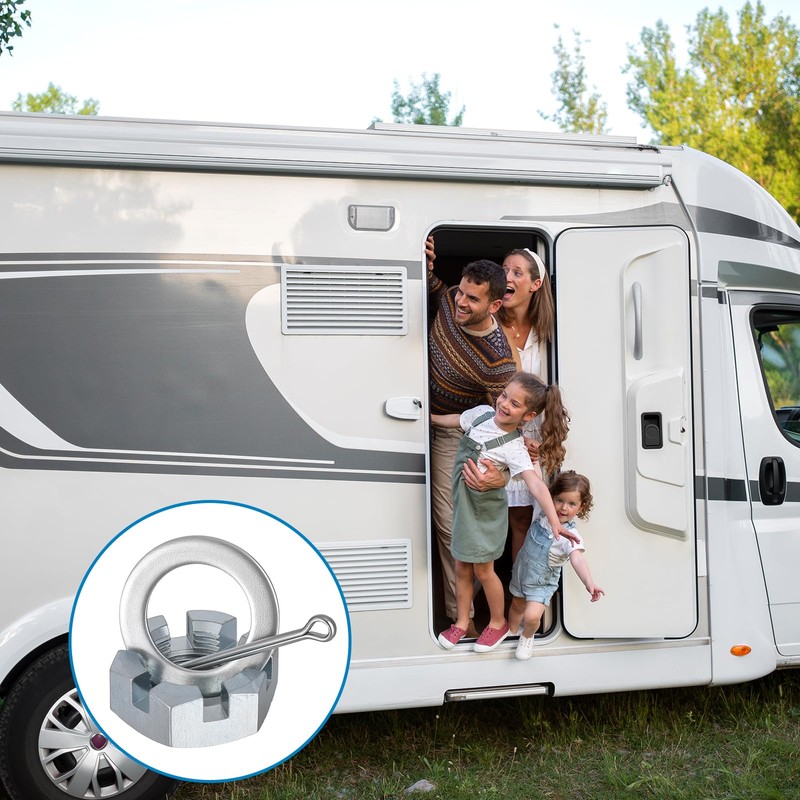 2 Set Trailer Axle Nut Kit Castle Nut Kit for