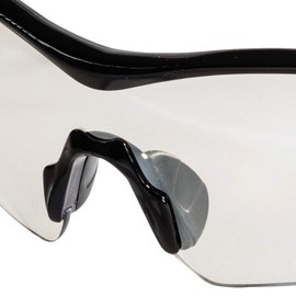 Sellstrom Stylish, Sporty, Slip-Resistant, Hard Coating Protective Eyewear Safety Glasses, Indoor/Outdoor Lens, High Impact Optical Correct Wrap Style PC Lens, Soft Nose Piece (Qty 1), Black, S72102