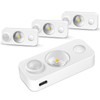 LED Motion Sensor Puck Lights, Rechargeable Under Cabinet Lighting Wireless,