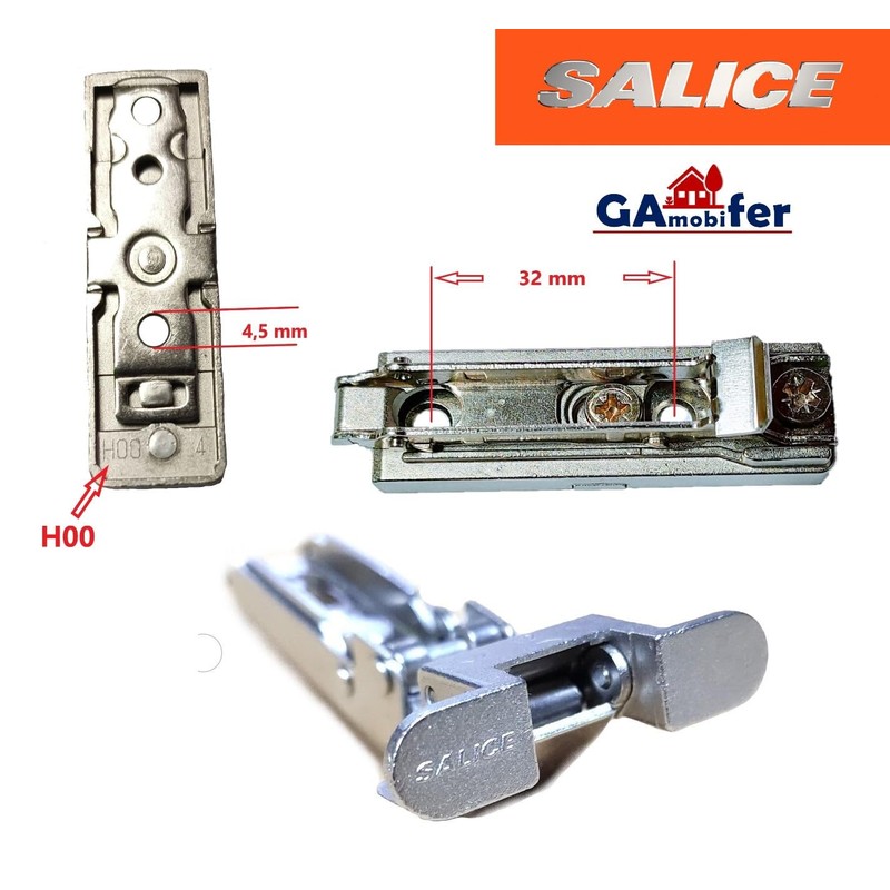 Salice Hinged Door Hinges Foldable for Doors with 105° Opening