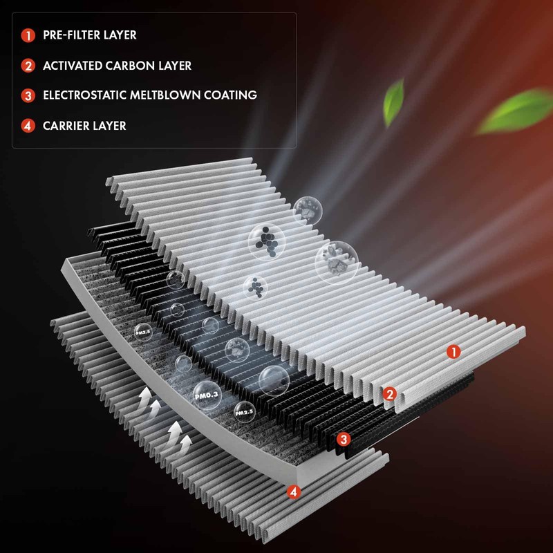 Frankberg 2x Cabin Air Filters with Particulate Filters Compatible with