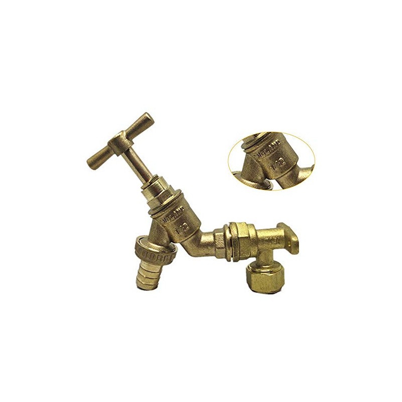 Garden Tap, Brass Outdoor Garden TAP with WALLPLATE Bracket 15MM