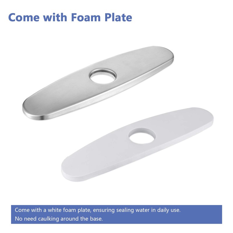 Escutcheon Plate, Brushed Nickel Faucet Hole Cover Stainless Steel deck