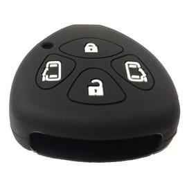 ZIAN Toyota (toyota) 4 Button Blank Key Case Smart Key Case Isis Voxy Noah Estima Shenta Porte Alphard and More Keyless Spare Key Key Keyed Dedicated Design (MY-FT010-1) (Black), Black