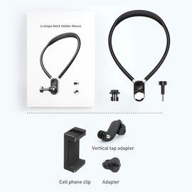 Magnetic POV Neck Holder Mount Necklace Mount Chest Holder with Phone Clip Vertical Mount &  Adapter Compatible with  12/11/10/9/8/7 Insta360  Osmo Action Cameras