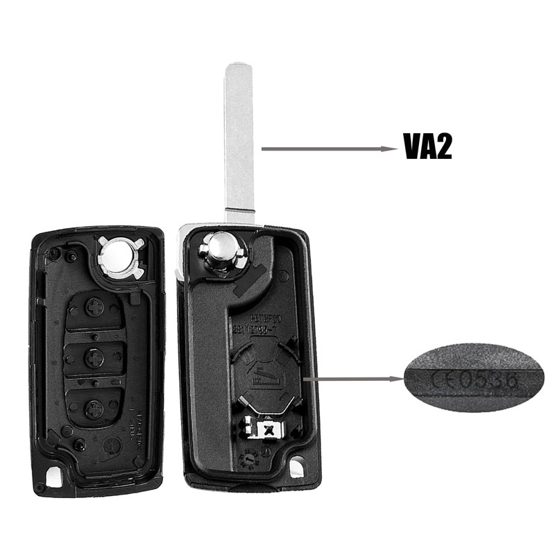 SLshiBo Car Replacement Key Shell 3 Buttons Remote Control Type