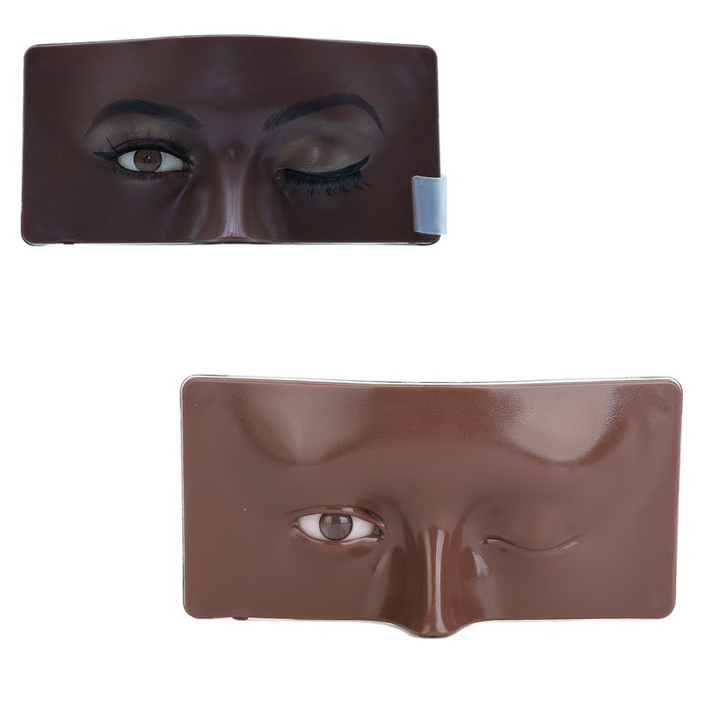 Eye Makeup Practice Board Open Close Eyes Reusable Silicone Mannequin
