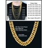 Gold Chain Men Gold Cuban Chain Chunky Chain Necklace Stainless