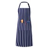 LivinEase Unisex Adjustable Bib Aprons - Stylish Navy with White