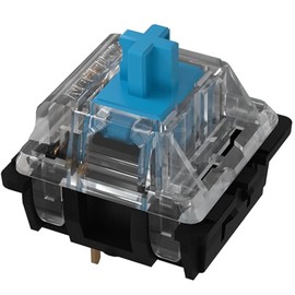 GATERON KS-8 Blue Keyboard Switches, Clicky 5 Pin Through-Hole LED Compatible for MX Mechanical Keyboard(35PCS) (Blue)