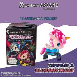 tokidoki™ x Arcane Unicorno™ Black Light Chrome Blind Box - 1 Pack of Cute Mystery Mini Collectibles - Collectible Art for Boys & Girls - 2.75 Inches Miniatures & Blindbox Figures