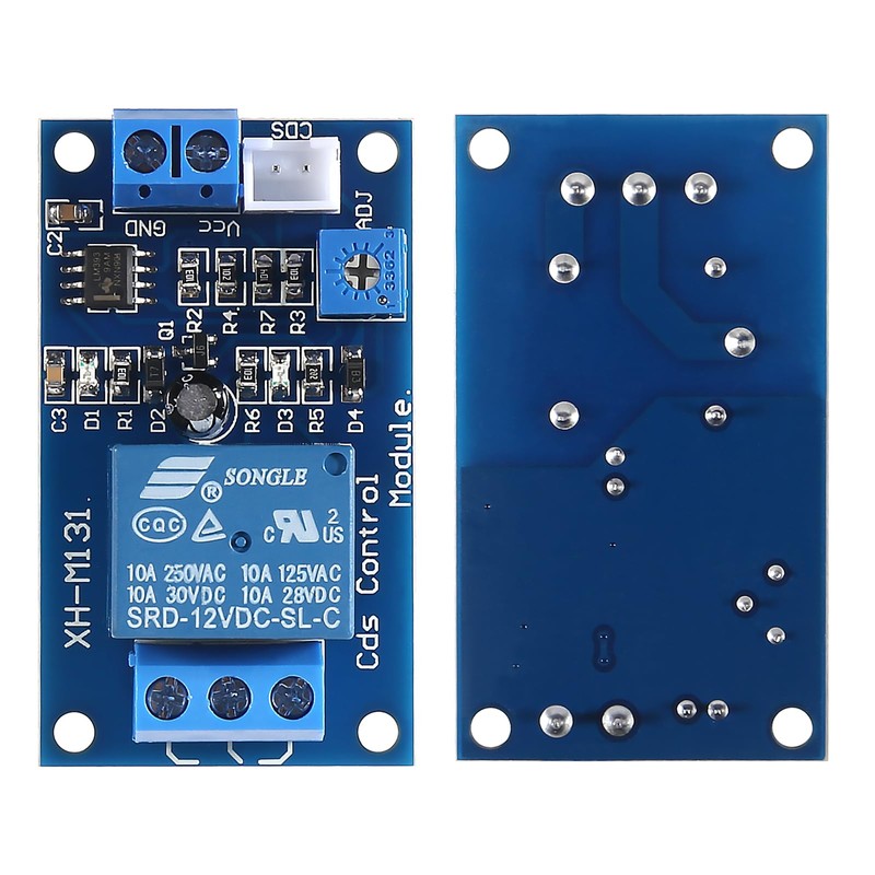 Alinan 6pcs XH-M131 DC 12V 10A Photoresistor Relay Module, Light