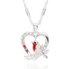Equilibrium Robins Appear Heart Silver Plated Necklace 349645