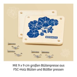 KOSMOS 658175 Flower Press, Wooden Flower Press, Leaf Press for Children from 6 Years, Flower Press, Plant Press, Craft and Gift Idea